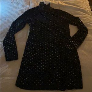 Long sleeve velvet mini dress